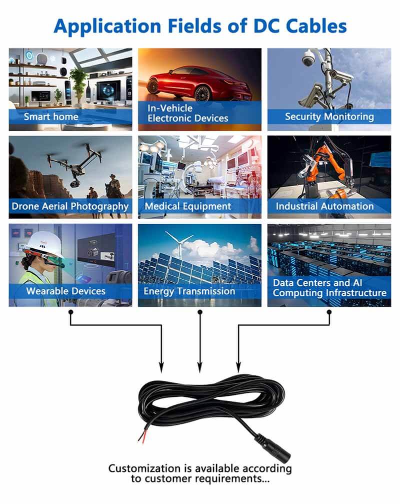 DC male and female single-ended power cord9