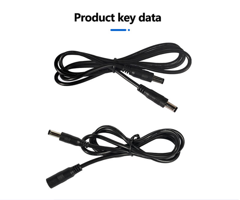 DC male-to-female, male-to-male power cables