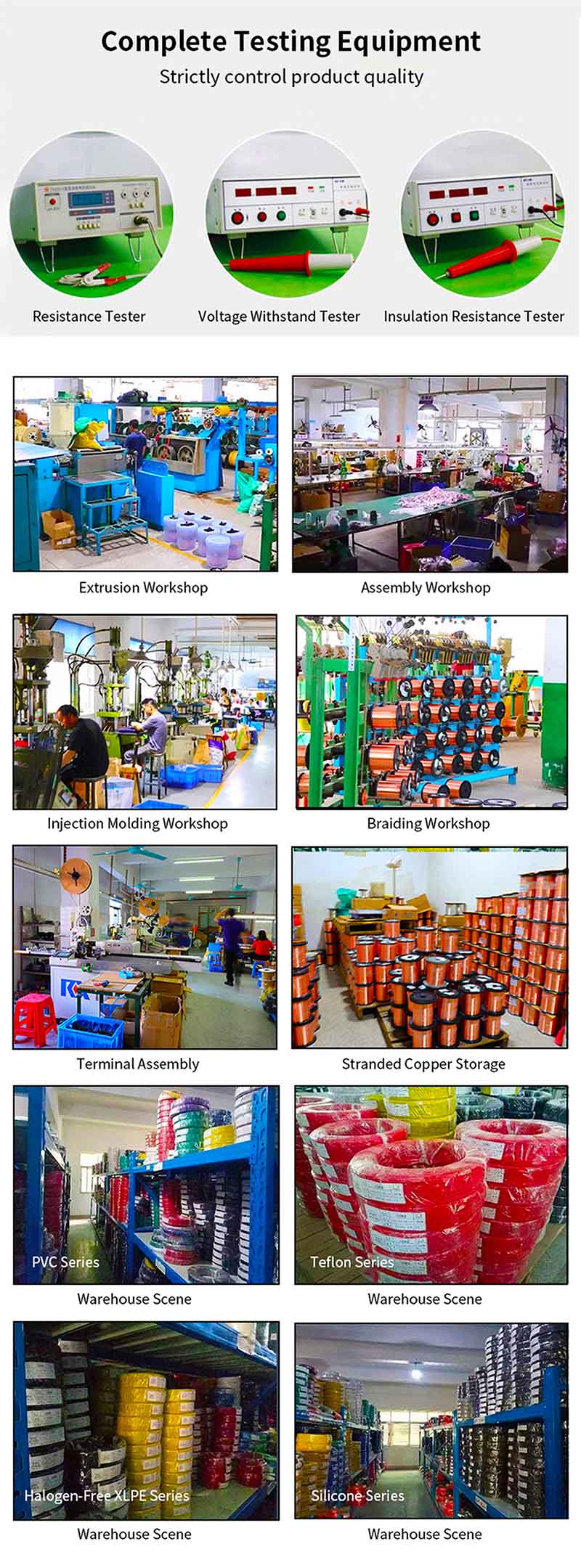 DC male-to-female, male-to-male power cables6