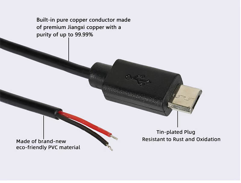 Android micro male charging cable2