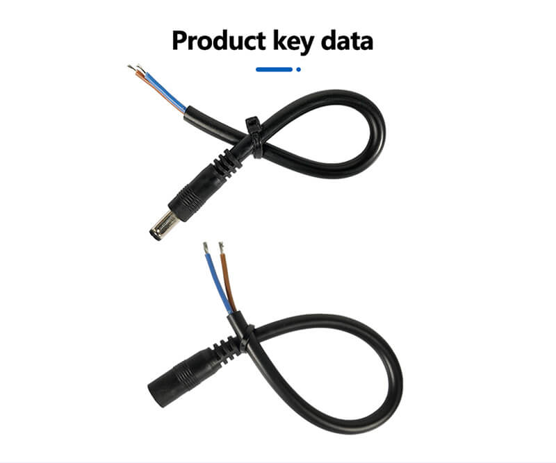 DC 1 mm² male and female single-ended power cord1