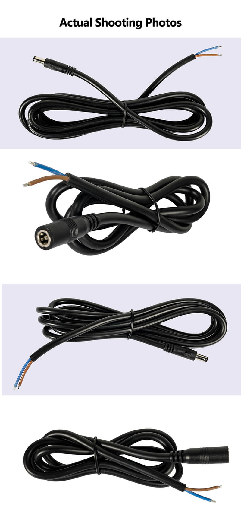 DC 1 mm² male and female single-ended power cord4