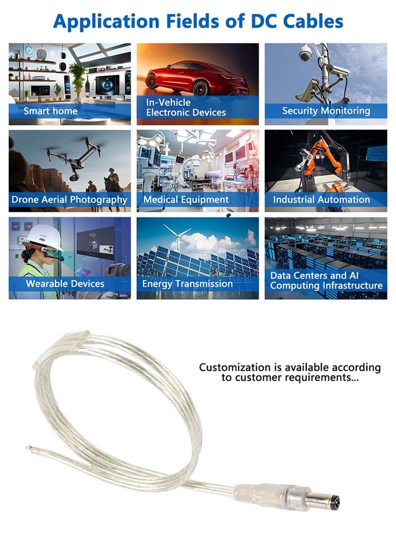 DC Transparent Male and Female Cables8