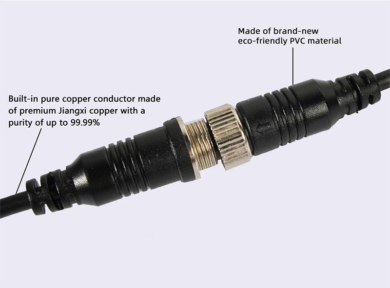 M12 Waterproof Male and Female Cables2