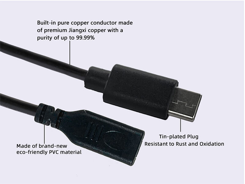 Type-C male and female charging cable1