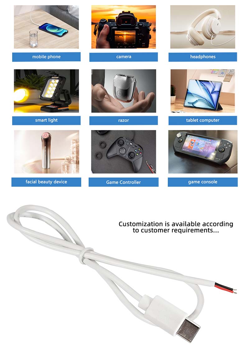 Type-C male and female charging cable8