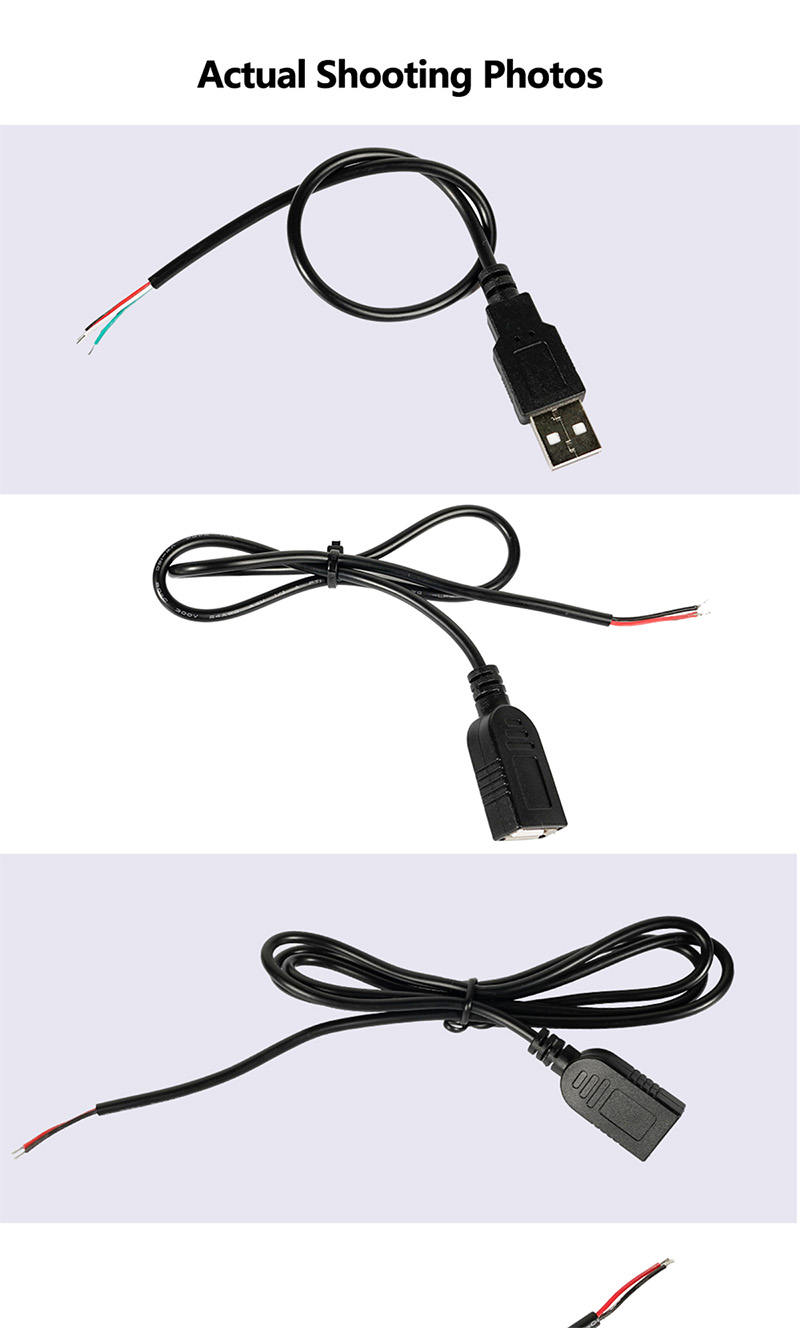 USB male female single-head charging cable4