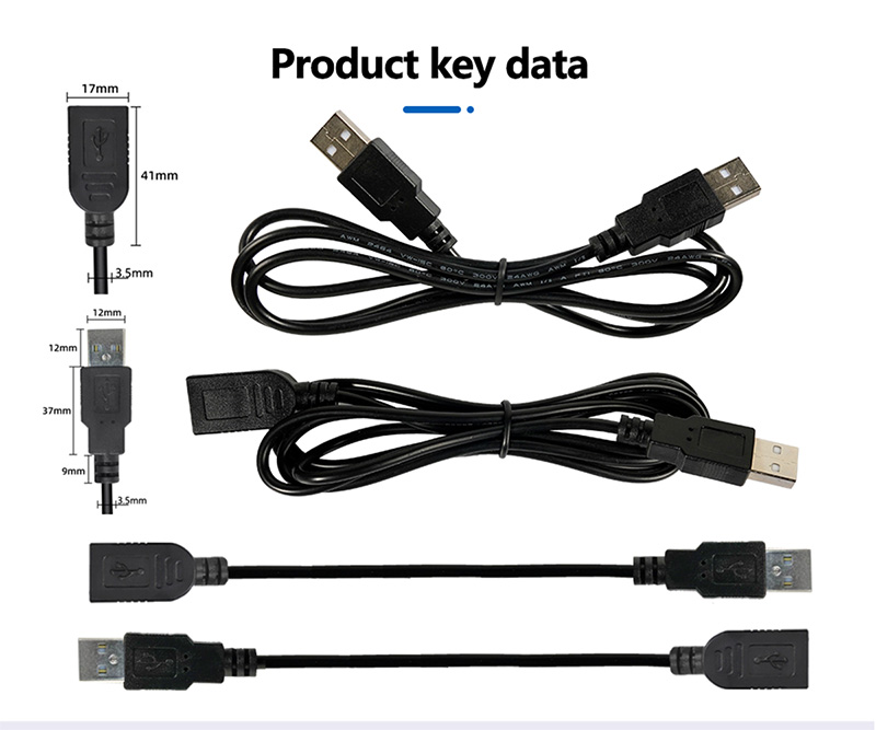 USB male to female charging cable1
