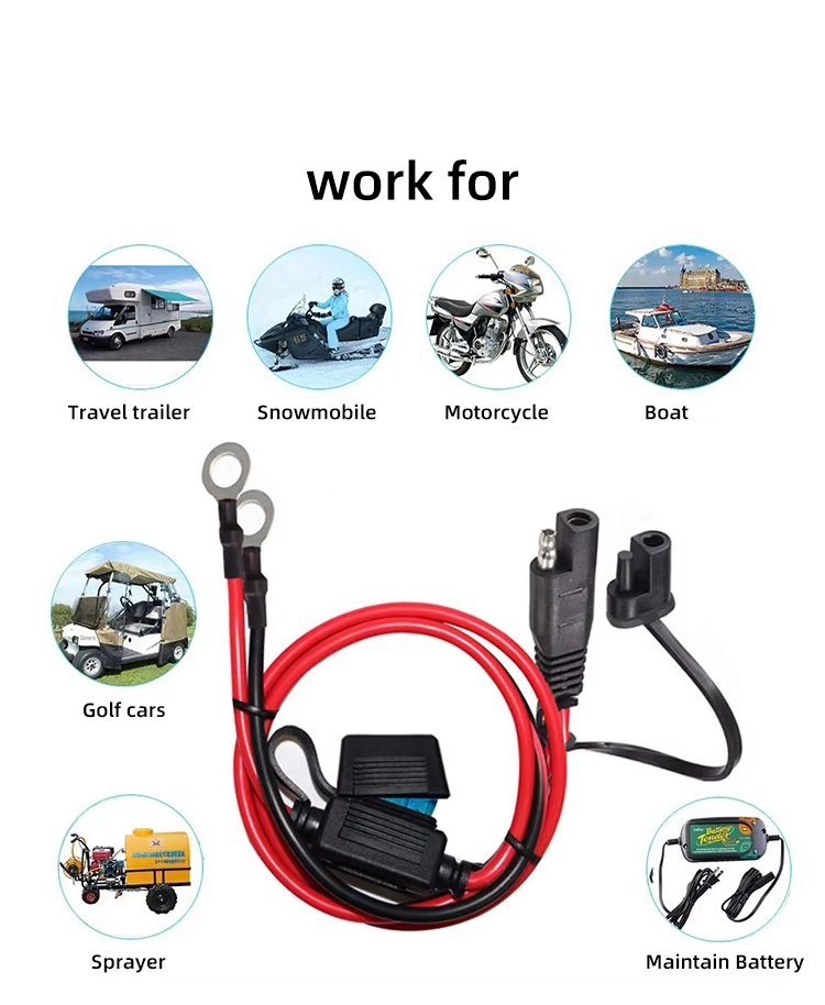 Automotive SAE Connector Power Cable with Ring Terminal (Fuse Holder Version) (4)