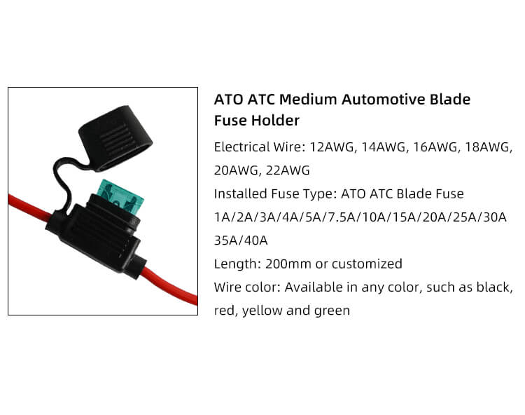 Automotive Waterproof Blade Fuse Holder Harness (With Cover) (1)