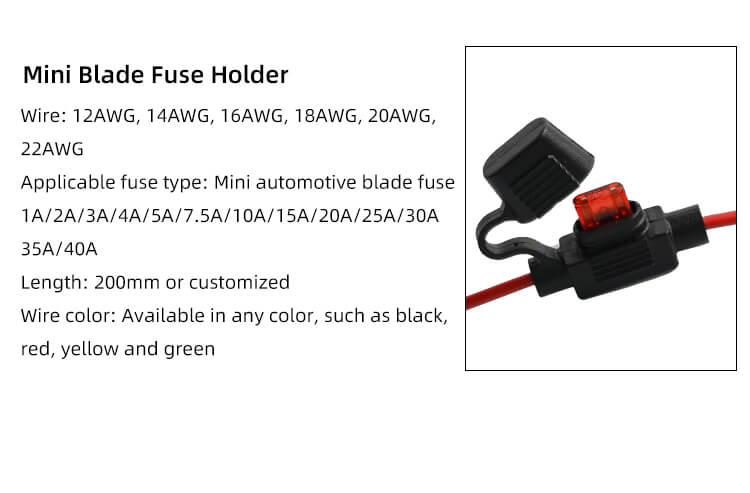 Automotive Waterproof Blade Fuse Holder Harness (With Cover) (2)