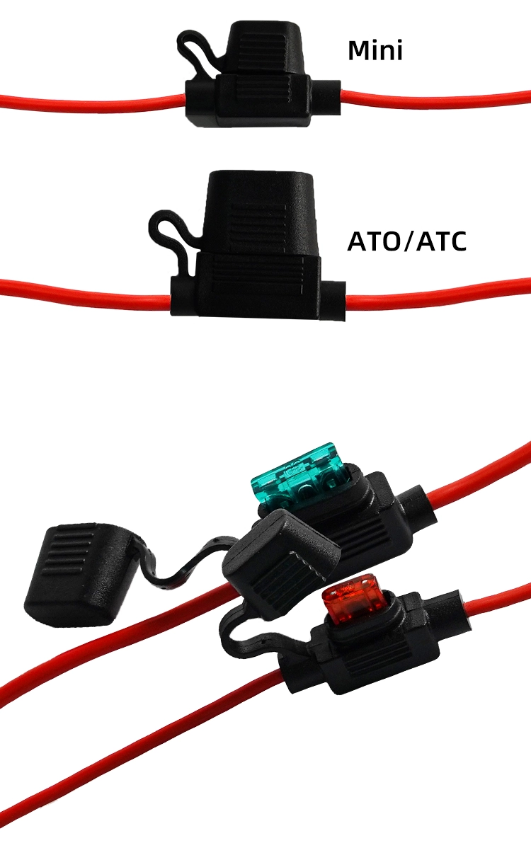 Automotive Waterproof Blade Fuse Holder Harness (With Cover) (3)