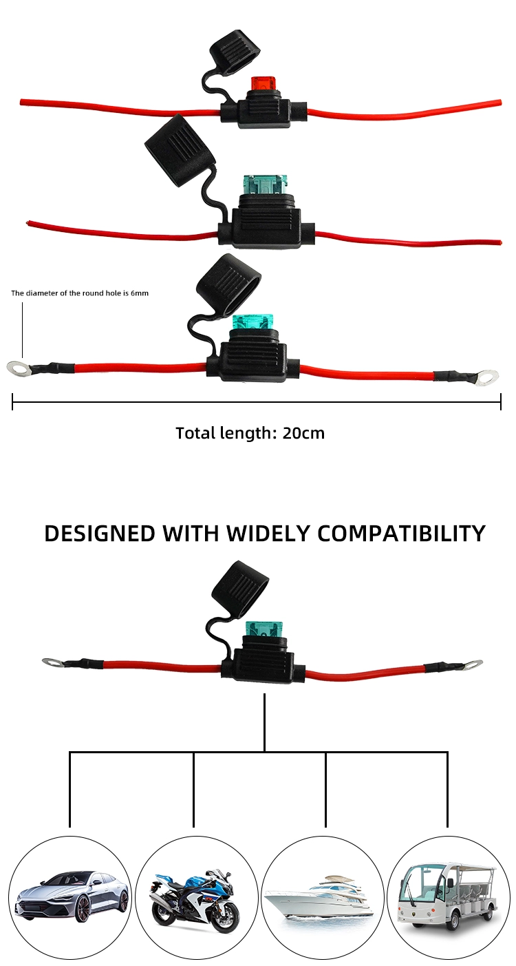 Automotive Waterproof Blade Fuse Holder Harness (With Cover) (4)