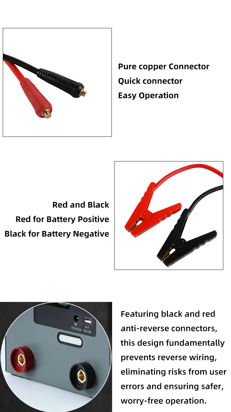 Car Battery Alligator Clip to EC5 Female Adapter Cable (Power Cord for Jump Starters) (2)