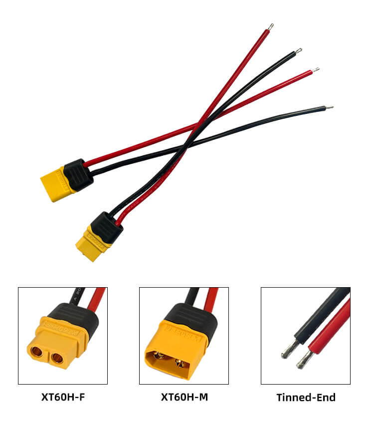 XT60 Male & Female Connector with Pigtail Cable (2)