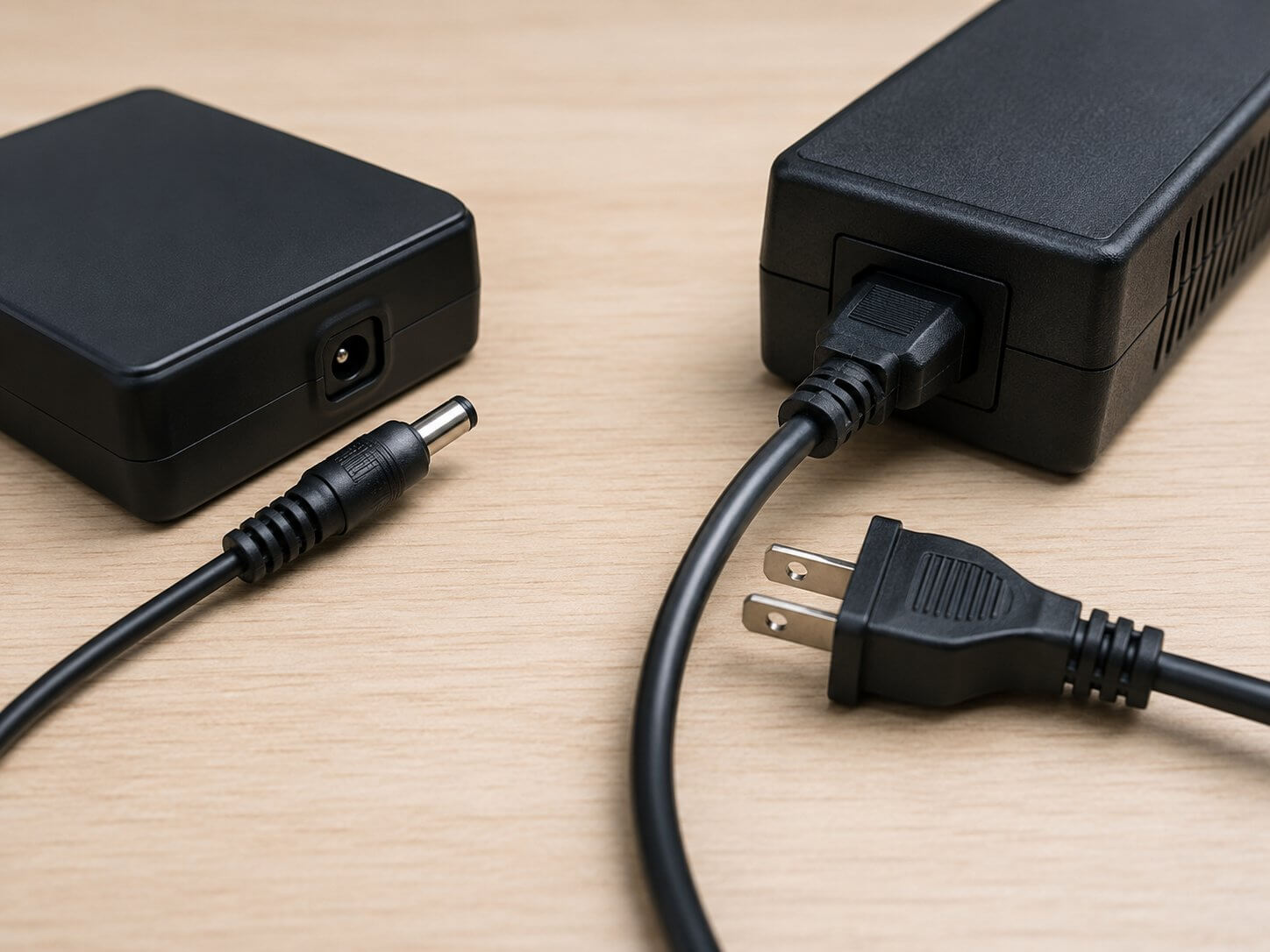 differences between a DC power cable and an AC power cord