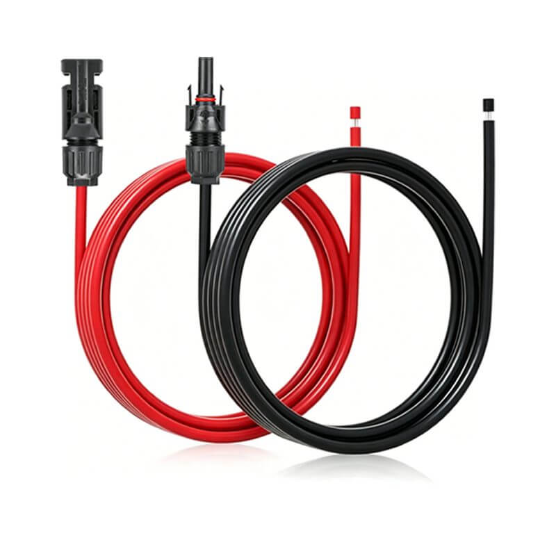 MC4 PV cable with male and female connectors