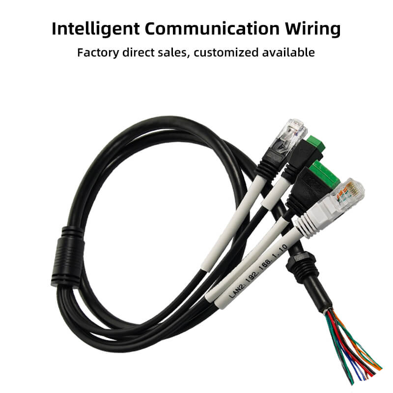 Power cable connection showing conductors and connector details for application review